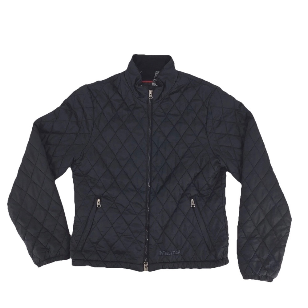 Marmot Women's PrimaLoft Black Quilted Full Zip Long Sleeve Jacket Size Medium